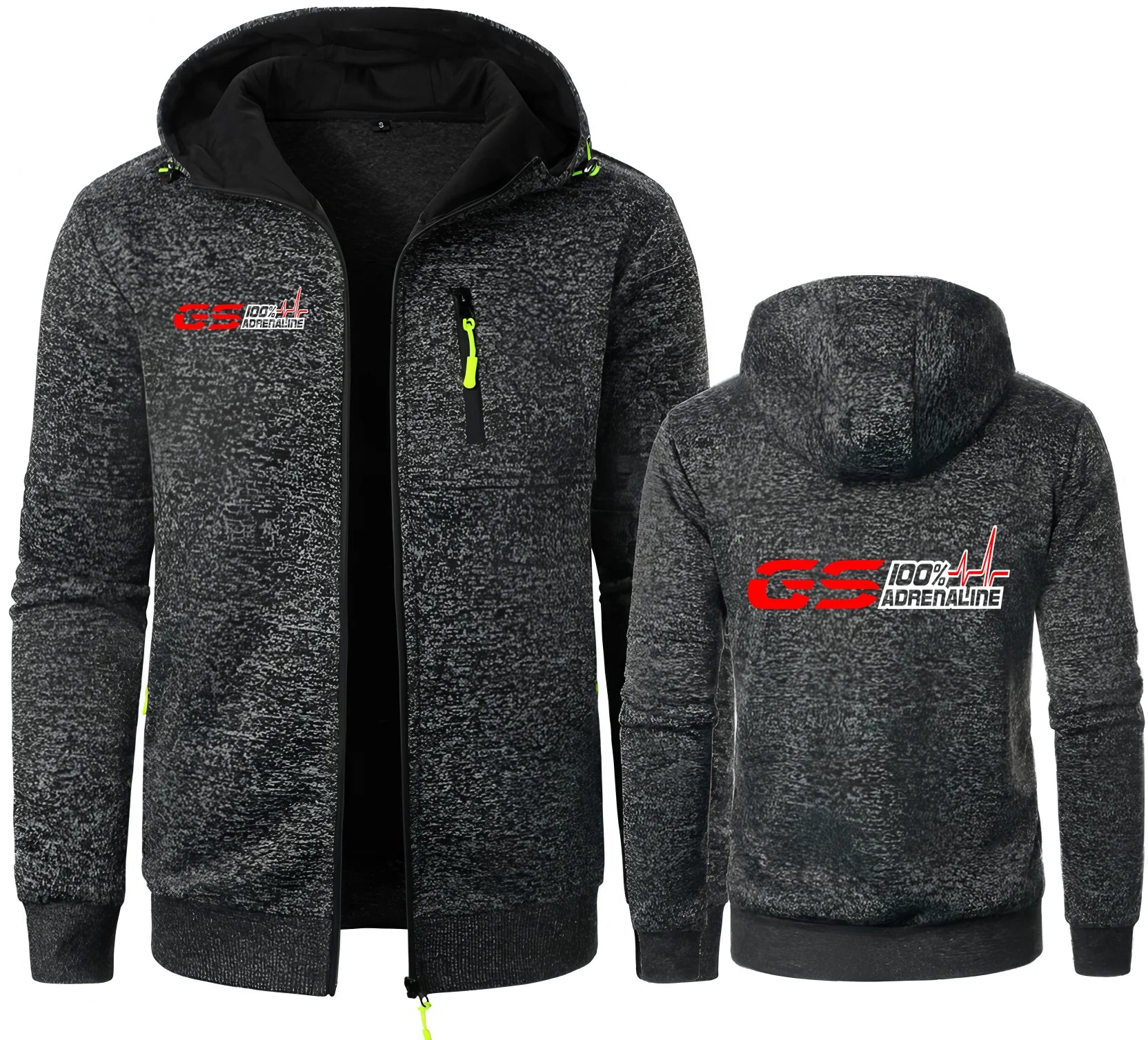 GS 100% Adrenaline Motorrad Biker Fan Men's Hoodies Sweatshirts GS R1200 F1 M4 M5 M6 X5 X6 Zipper Hooded Sweatshirt Man Jackets