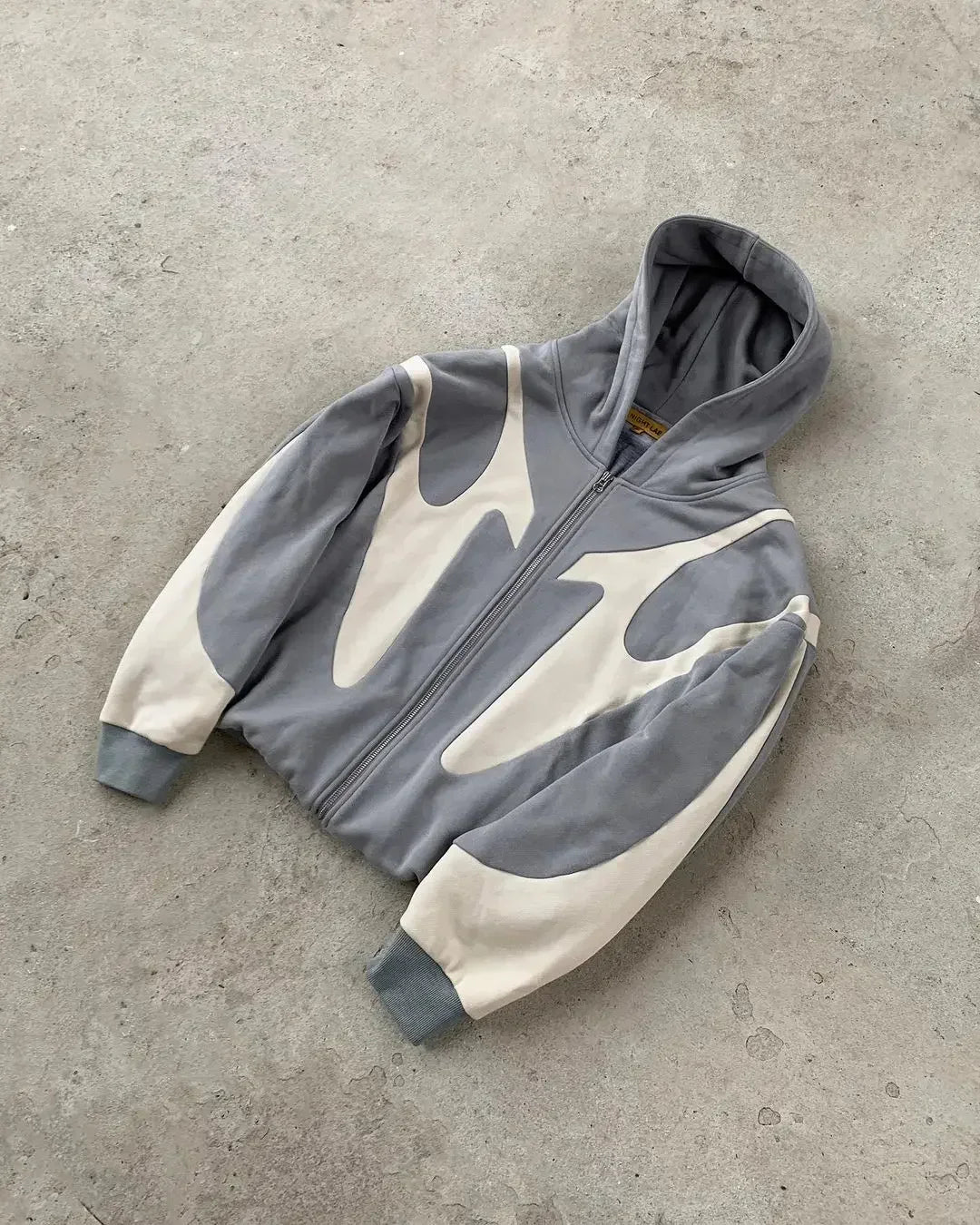 American Fashion Embroidery Personality Flash Diamond Oversize Zipper Hoodie Men Y2K New Harajuku Gothic Casual Joker Sweatshirt