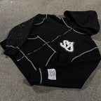 American Fashion Embroidery Personality Flash Diamond Oversize Zipper Hoodie Men Y2K New Harajuku Gothic Casual Joker Sweatshirt