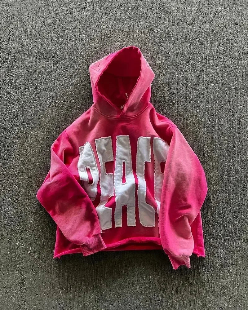 American Fashion Embroidery Personality Flash Diamond Oversize Zipper Hoodie Men Y2K New Harajuku Gothic Casual Joker Sweatshirt