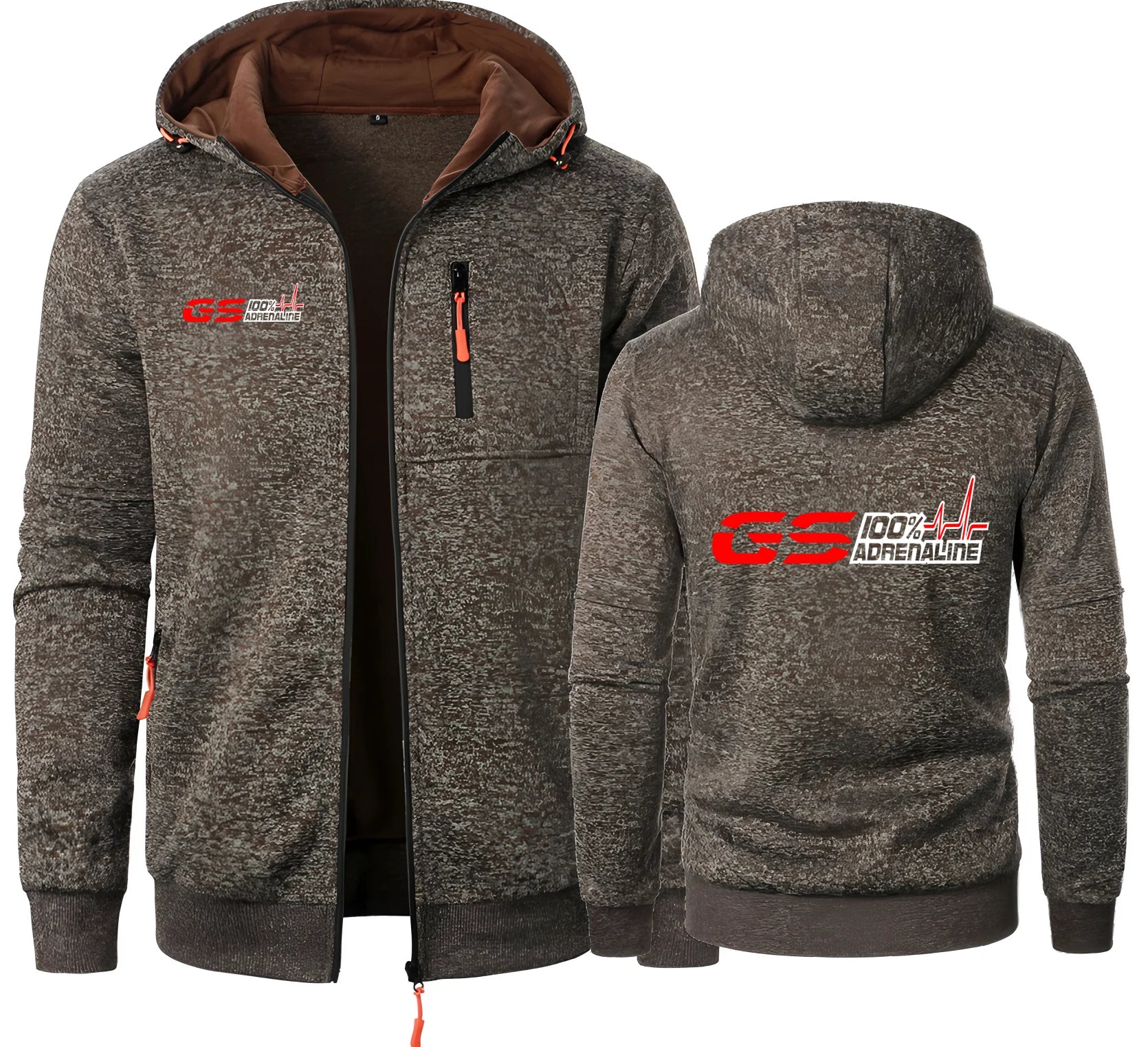 GS 100% Adrenaline Motorrad Biker Fan Men's Hoodies Sweatshirts GS R1200 F1 M4 M5 M6 X5 X6 Zipper Hooded Sweatshirt Man Jackets