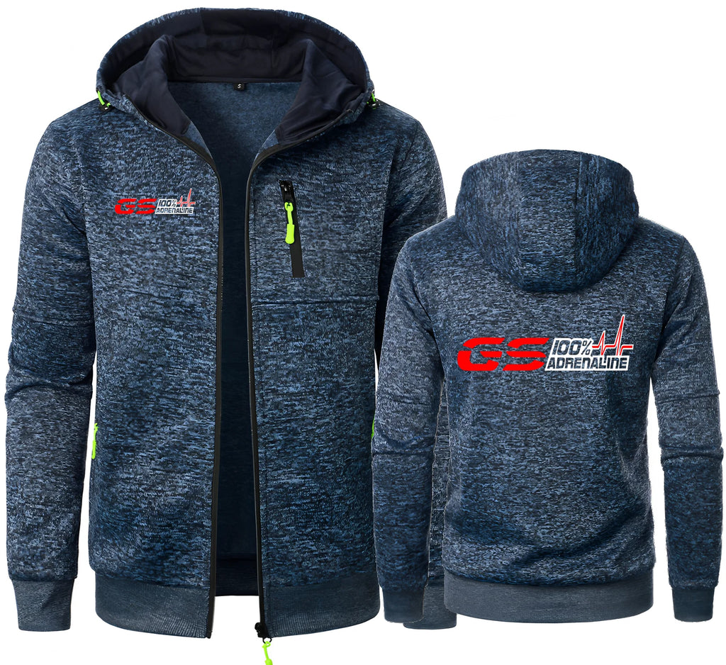 GS 100% Adrenaline Motorrad Biker Fan Men's Hoodies Sweatshirts GS R1200 F1 M4 M5 M6 X5 X6 Zipper Hooded Sweatshirt Man Jackets
