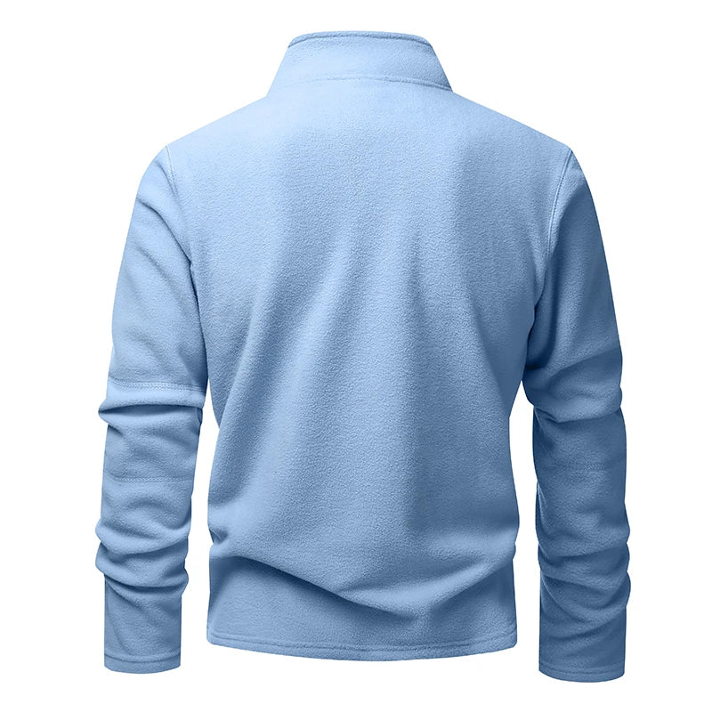 Men's Quarter Zip Fleece Pullover Sweatshirt