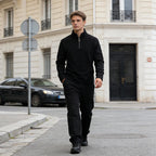 Men's Quarter Zip Fleece Pullover Sweatshirt
